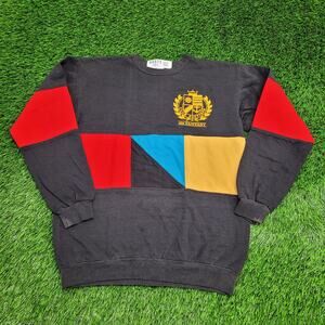 Vintage Club-Nautique Ms-Fantasy Sweatshirt Womens L 20x24 Boxy Cropped